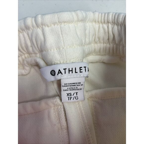 Athleta Ivory sweat pant terrycloth Joggers XS Tall pockets athleisure dance - Picture 6 of 8